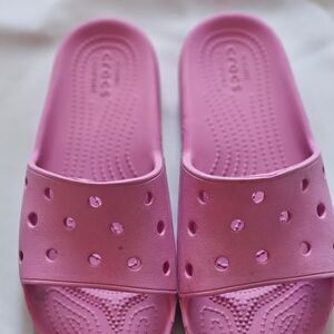 Crocs Women's Pink Slides Size 7